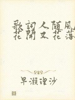歌词人随风过,花开又花落歌名是什么