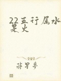 22五行属水还是火