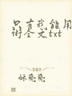 只有我能用召唤术全文txt