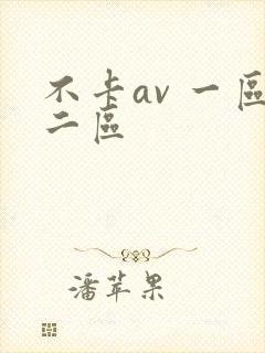 不卡av 一区二区
