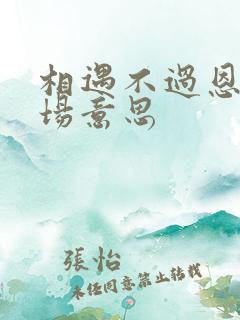 相遇不过恩泽一场意思