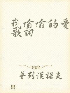 我偷偷的爱上你歌词