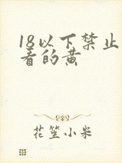 18以下禁止观看的黄