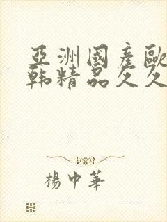 亚洲国产欧美日韩精品久久