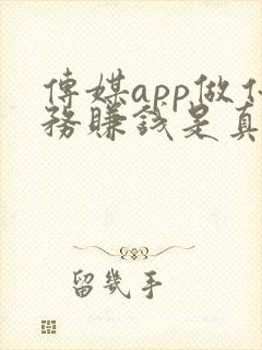 传媒app做任务赚钱是真的吗