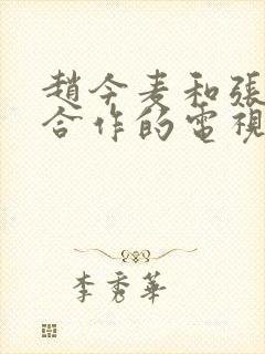 赵今麦和张嘉译合作的电视剧