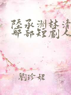 陆承洲林清欢是哪部短剧人物