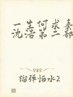 一生何求秦菲雪沈浩第二部