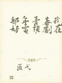 那年青春我们正好电视剧在线观看免费完整版