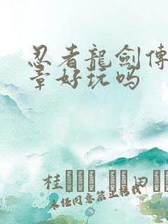 忍者龙剑传黑之章好玩吗