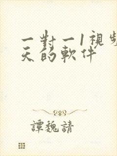 一对一1视频聊天的软件