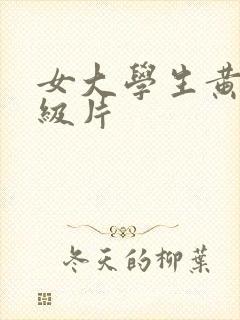 女大学生黄色一级片