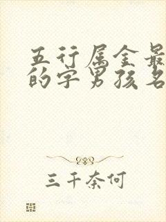 五行属金最吉利的字男孩名字