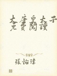 大唐皇太子小说免费阅读