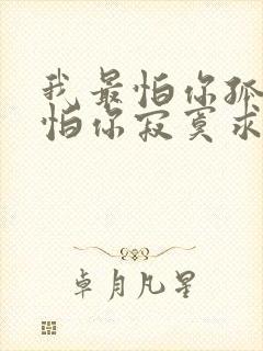 我最怕你孤单最怕你寂寞求歌名