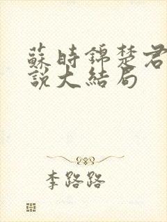 苏时锦楚君彻小说大结局