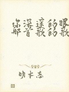 你深邃的眼眸是哪首歌的歌词