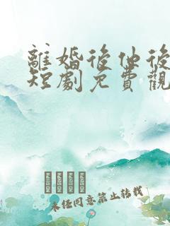 离婚后他后悔了短剧免费观看