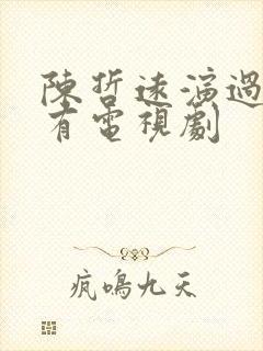 陈哲远演过的所有电视剧