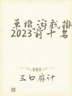 单机游戏排行榜2023前十名