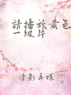 请播放黄色录像一级片