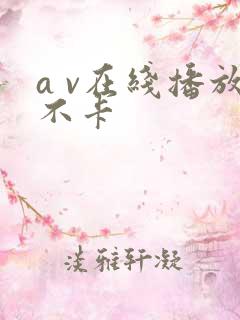 a v在线播放不卡