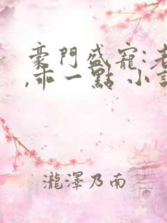 豪门盛宠:老婆,乖一点 小说