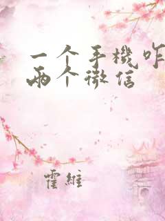 一个手机咋样用两个微信