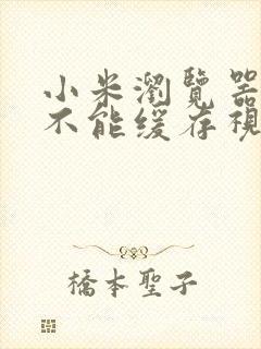 小米浏览器流量不能缓存视频