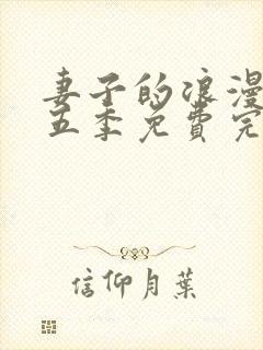 妻子的浪漫旅行五季免费完整