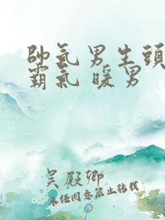 帅气男生头像 霸气 暖男