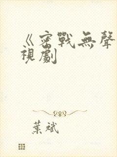 《密战无声》电视剧