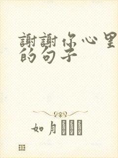 谢谢你心里有我的句子