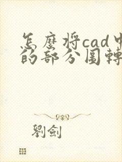 怎么将cad中的部分图转为pdf