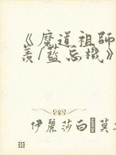 《魔道祖师魏无羡/蓝忘机》