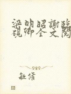 梁明昭谢临飞沈砚卿全文阅读
