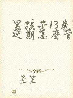 男孩子13岁叛逆期怎么管教