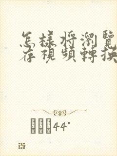 怎样将浏览器缓存视频转换为本地视频
