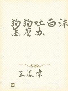 狗狗吐白沫拉稀怎么办