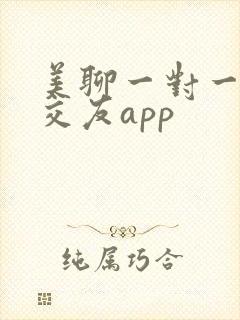 美聊一对一聊天交友app