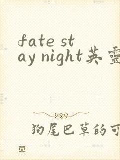 fate stay night英灵介绍