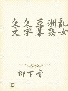 久久亚洲乱码中文字幕熟女