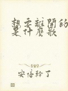 想要离开的歌词是什么歌