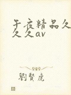 午夜精品久久久久久av