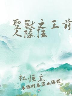 圣兽之王前期4人队伍