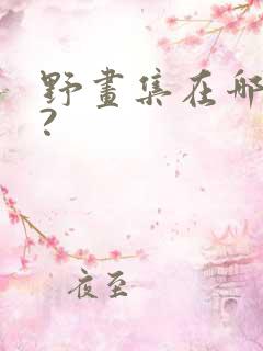 野画集在哪里看?