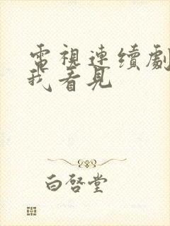 电视连续剧别让我看见