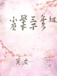 小学三年级用什么本子多