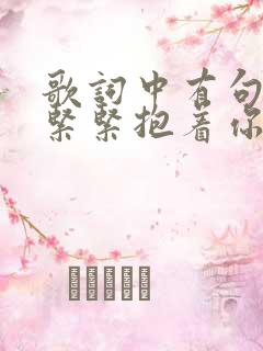 歌词中有句我想紧紧抱着你