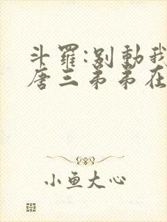 斗罗:别动我的唐三弟弟在线阅读小说